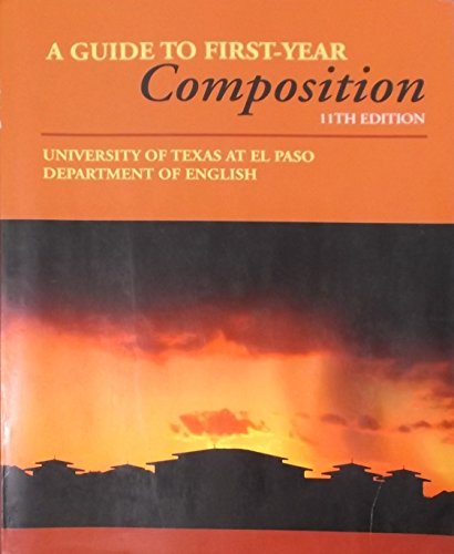 Stock image for A GUIDE TO FIRST-YEAR COMPOSITION for sale by Bayside Books