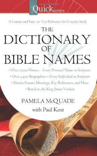 Stock image for QuickNotes Dictionary of Bible Names for sale by Better World Books: West