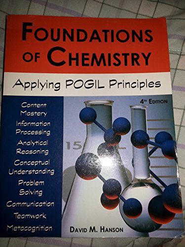 Imagen de archivo de Foundations of Chemistry : Applying POGIL Principles a la venta por Better World Books: West