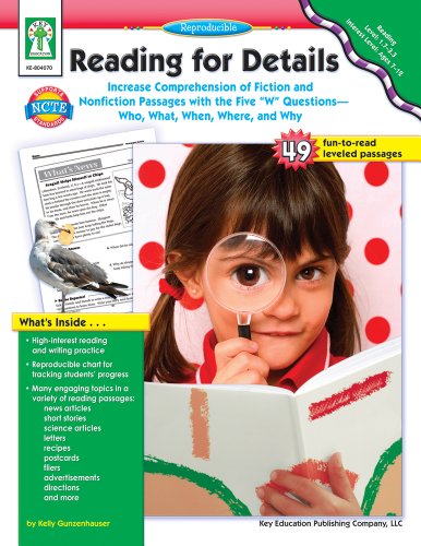 Stock image for Reading for Details, Ages 7 - 13: Increase Comprehension of Fiction and Nonfiction Passages with the Five w Questions--Who, What, When, Where, and W for sale by ThriftBooks-Dallas