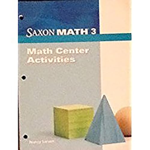 Imagen de archivo de Sxm3e 3 Nlen Math Centr ACT (Saxon Math 3) a la venta por HPB-Red