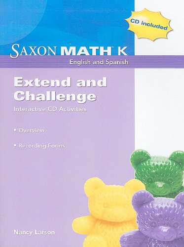 Beispielbild fr Saxon Math K: Extend and Challenge Interactive CD Activities: Recording Forms [With CDROM] zum Verkauf von Allied Book Company Inc.