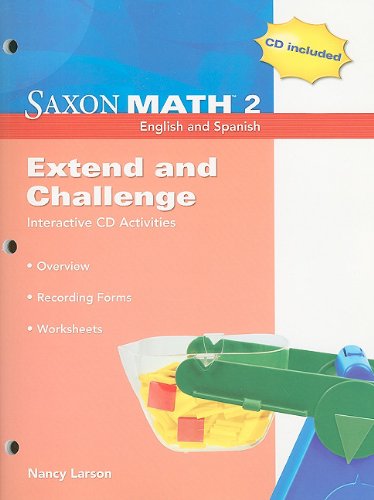 Imagen de archivo de Saxon Math 2: Extend and Challenge [With CDROM] a la venta por GetitBooks