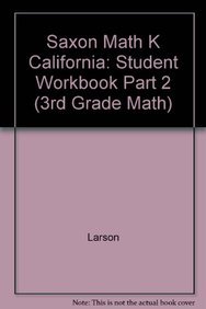 9781602772083: Saxon Math, Part 2: Student Workbook, Kindergarten