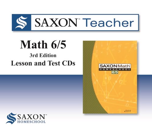 9781602773882: Saxon Math 6/5 Homeschool: Saxon Teacher CD ROM 3rd Edition