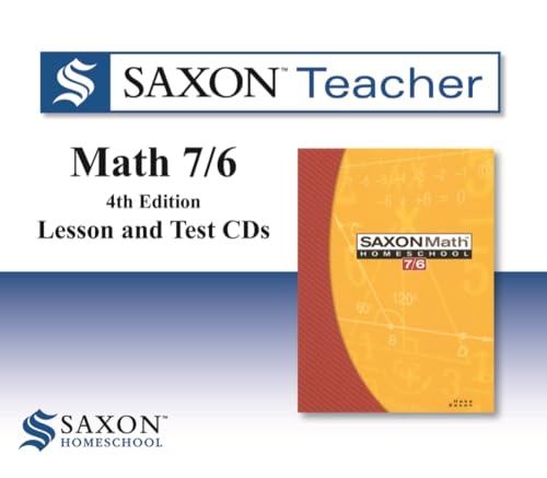 Beispielbild fr Saxon Math 7/6 Homeschool: Saxon Teacher CD ROM 4th Edition zum Verkauf von HPB-Red