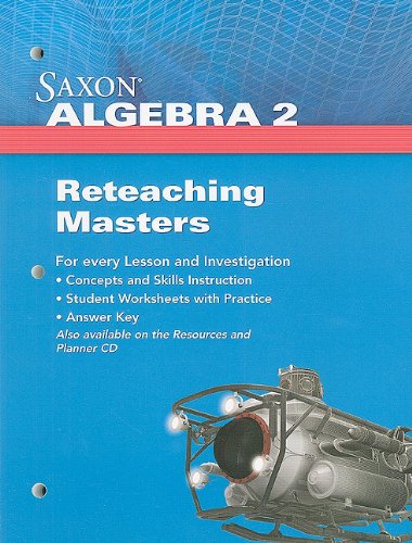 Beispielbild fr Saxon Algebra 2 Reteaching Masters zum Verkauf von Ergodebooks