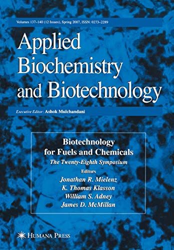 Stock image for Biotechnology for Fuels and Chemicals for sale by Majestic Books