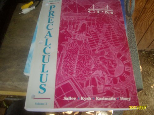 Stock image for Pre-calculus with Trigonometry, 2nd Edition, Vol. 2 for sale by SecondSale