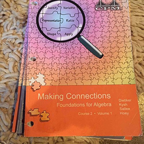 Beispielbild fr Making Connections Foundations for Algebra Course 2 Volume 1 (Making Connections, Course 2 Volume 1) zum Verkauf von Textbooks_Source
