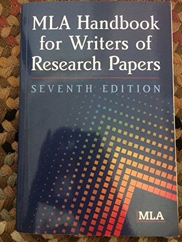Beispielbild fr MLA Handbook for Writers of Research Papers zum Verkauf von Better World Books: West
