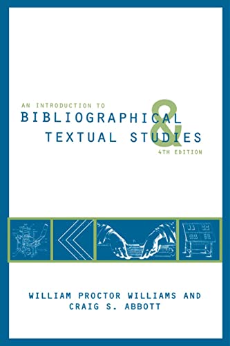 Stock image for An Introduction to Bibliographical and Textual Stu for sale by Russell Books