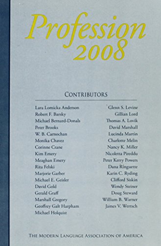 Imagen de archivo de Profession 2008 a la venta por Pomfret Street Books