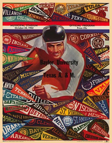 9781603682237: Baylor vs Texas A&M '42 Vintage Football Poster