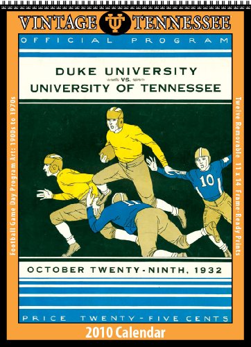 9781603683685: Vintage Tennessee Volunteers 2010 Football Program Calendar