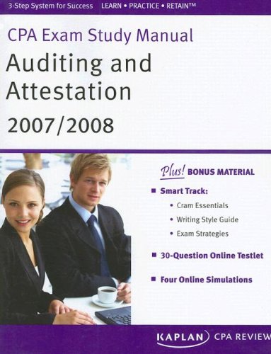 Stock image for CPA Exam Study Manual: Auditing and Attestation 2007/2008 (Kaplan CPA Exam Study Manual: Auditing & Attestation) for sale by HPB-Red