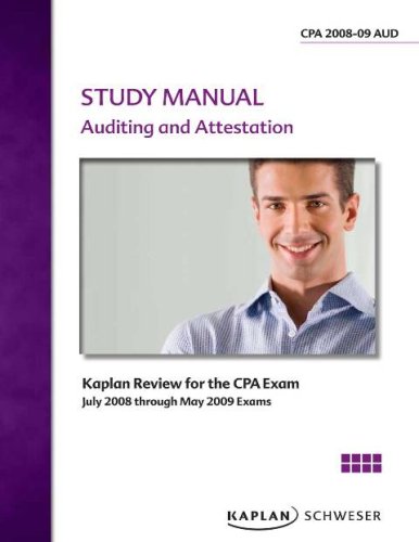 Stock image for CPA Exam Review Flashcards: Auditing and Attestation 2008/2009 (Kaplan Schweser Flashcards) for sale by HPB-Red