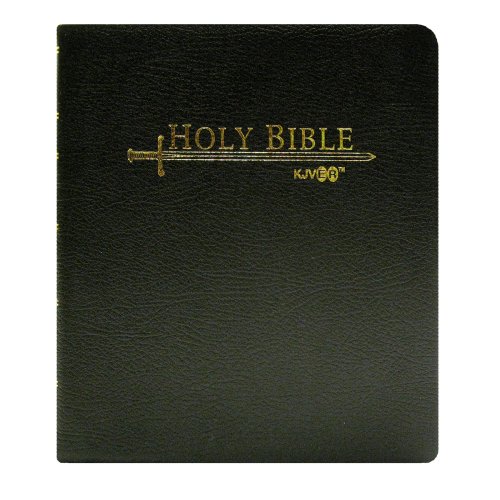 Holy Bible: King James Version Easy Reading, Black, Bonded Leather, Sword Bible, Personal Size, S...
