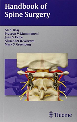 Stock image for Handbook of Spine Surgery for sale by Majestic Books