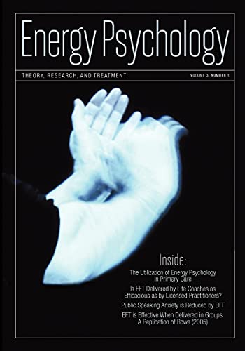 Imagen de archivo de Energy Psychology Journal, 31 1 Theory, Research, and Treatment a la venta por PBShop.store US