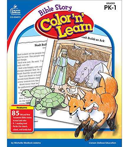 Bible Story Color â€™nâ€™ Learn!, Grades PK - 1 (9781604181128) by Adams, Michelle Medlock