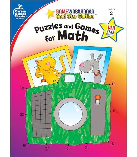 9781604187984: Puzzles and Games for Math, Grade 2: Gold Star Edition: Gold Star Edition Volume 15 (Home Workbooks Gold Star Edition)