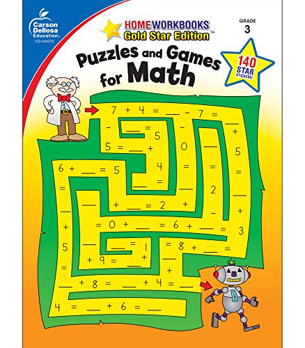 9781604188035: Puzzles and Games for Math, Grade 3 (Home Workbooks)