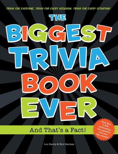Beispielbild fr Biggest Trivia Book Ever: And Thats a Fact! zum Verkauf von KuleliBooks