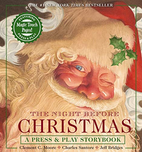 Imagen de archivo de The Night Before Christmas Press and Play Storybook: The Classic Edition Hardcover Book Narrated by Jeff Bridges a la venta por Books-FYI, Inc.