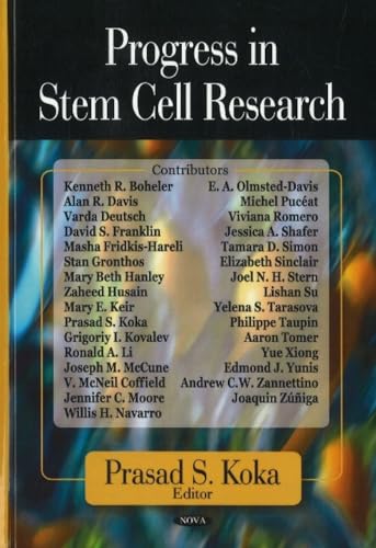 Beispielbild fr Progress in Stem Cell Research zum Verkauf von WorldofBooks