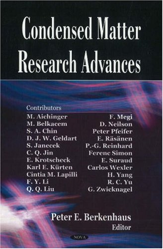 9781604561265: Condensed Matter Research Advances