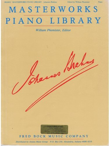 Masterworks Piano Library-Johannes Brahms (9781604619348) by Johannes Brahms