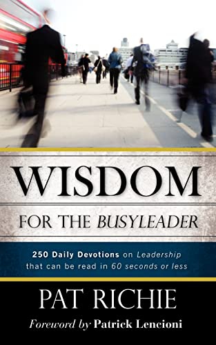 Stock image for Wisdom for the BusyLeader for sale by Ergodebooks