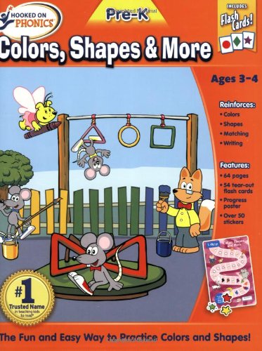 9781604991000: Hooked on Phonics Pre-K Colors, Shapes & More Premium Workbook
