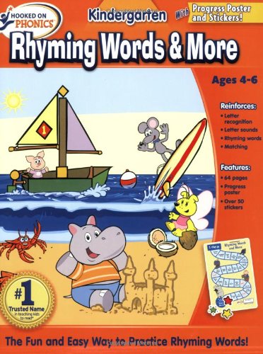 9781604991185: Hooked on Phonics Kindergarten Rhyming Words & More