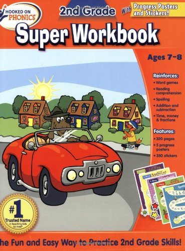 9781604991321: Hooked on Phonics 2nd Grade Super Workbook [With Poster] (Hooked on Phonics (Paperback))