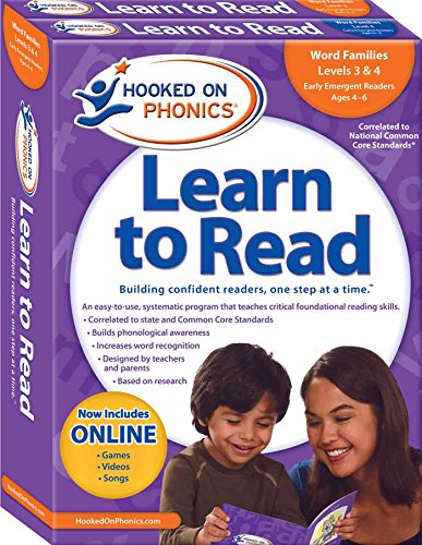 Hooked on Phonics Learn to Read - Levels 3&4 Complete: Word Families (Early Emergent Readers | Kindergarten | Ages 4-6) (2) (9781604991437) by Hooked On Phonics.