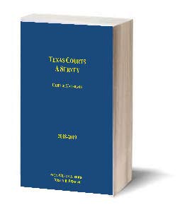Beispielbild fr Texas Courts A Survey: Cases and Materials. (2018-19 ed.). zum Verkauf von Better World Books