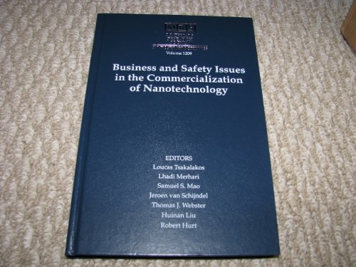 Imagen de archivo de Business and Safety Issues in the Commercialization of Nanotechnology: Volume 1209 (MRS Proceedings) a la venta por dsmbooks