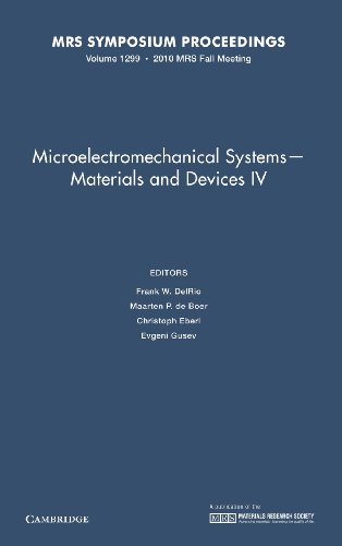 Stock image for MICROELECTROMECHANICAL SYSTEMS - MATERIALS AND DEVICES IV for sale by Basi6 International