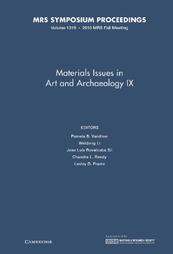 Imagen de archivo de MATERIALS ISSUES IN ART AND ARCHAEOLOGY IX a la venta por Basi6 International