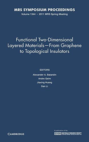 9781605113210: Functional Two-Dimensional Layered Materials from Graphene to Topological Insulators: Volume 1344 (MRS Proceedings)