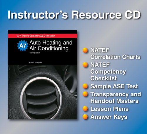 Auto Heating and Air Conditioning Instructor's Resource CD (9781605250175) by Chris Johanson