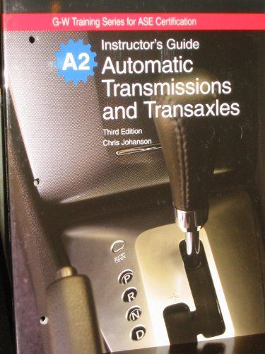 Imagen de archivo de Automatic Transmissions and Transaxles Instructors Guide a la venta por Green Street Books