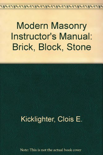 Modern Masonry (9781605252452) by Kicklighter Ed D, Clois E