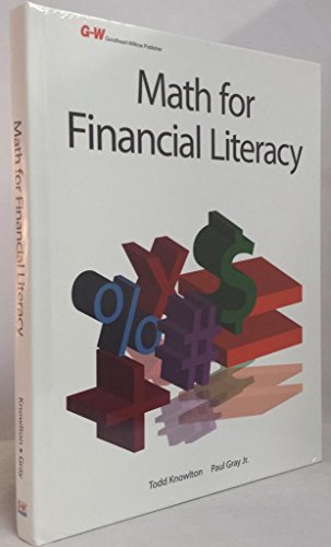 Imagen de archivo de Math for Financial Literacy a la venta por Walker Bookstore (Mark My Words LLC)