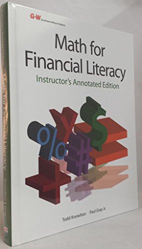 Imagen de archivo de Math for Financial Literacy: Instructor Annotated Edition a la venta por BooksRun