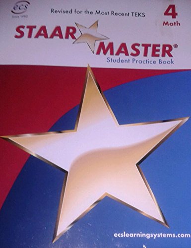 Imagen de archivo de STAAR MASTER® Student Practice Book, Math, Gr. 4 REVISED Sticker Books a la venta por ThriftBooks-Dallas