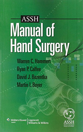 Stock image for ASSH Manual of Hand Surgery for sale by Row By Row Bookshop