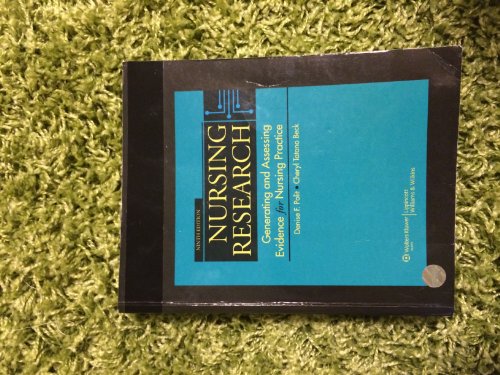 Stock image for Nursing Research : Generating and Assessing Evidence for Nursing Practice for sale by Better World Books: West
